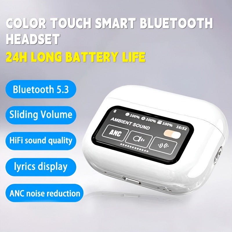 A9 Pro Wireless Earbuds with LED Display Case - White