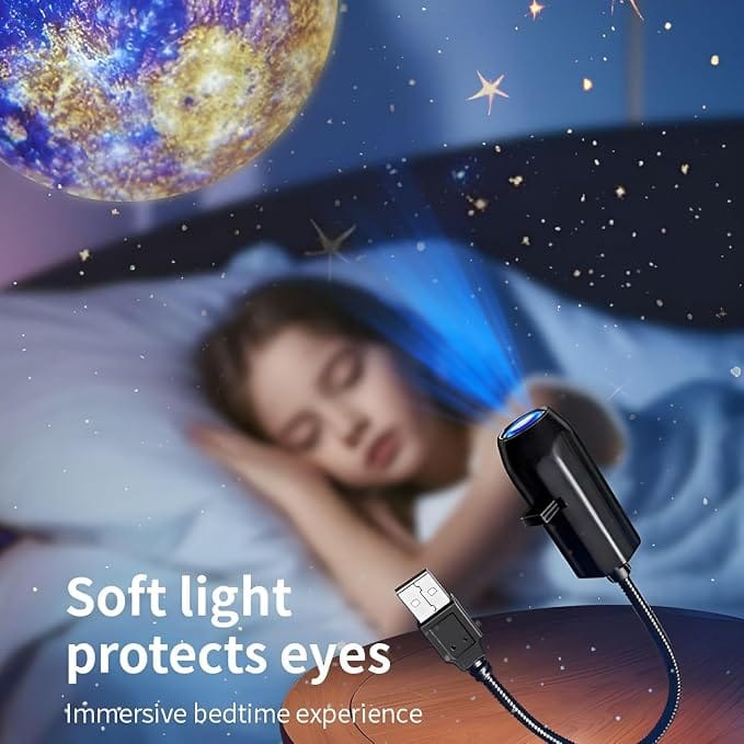 USB Ceiling Moon Earth Projection Atmosphere Light Starry Sky Lamp Night Light Romantic Bedroom Decoration Projector