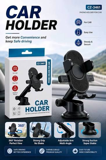 Mobile stand for car Car Phone Holder | 360° Rotating Mount | Adjustable Dashboard & Aircon vent Mobile Stand